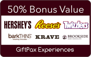 Hersheys GiftPax Experiences - 50% Bonus Value