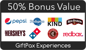GiftPax Experiences - 50% Bonus Value